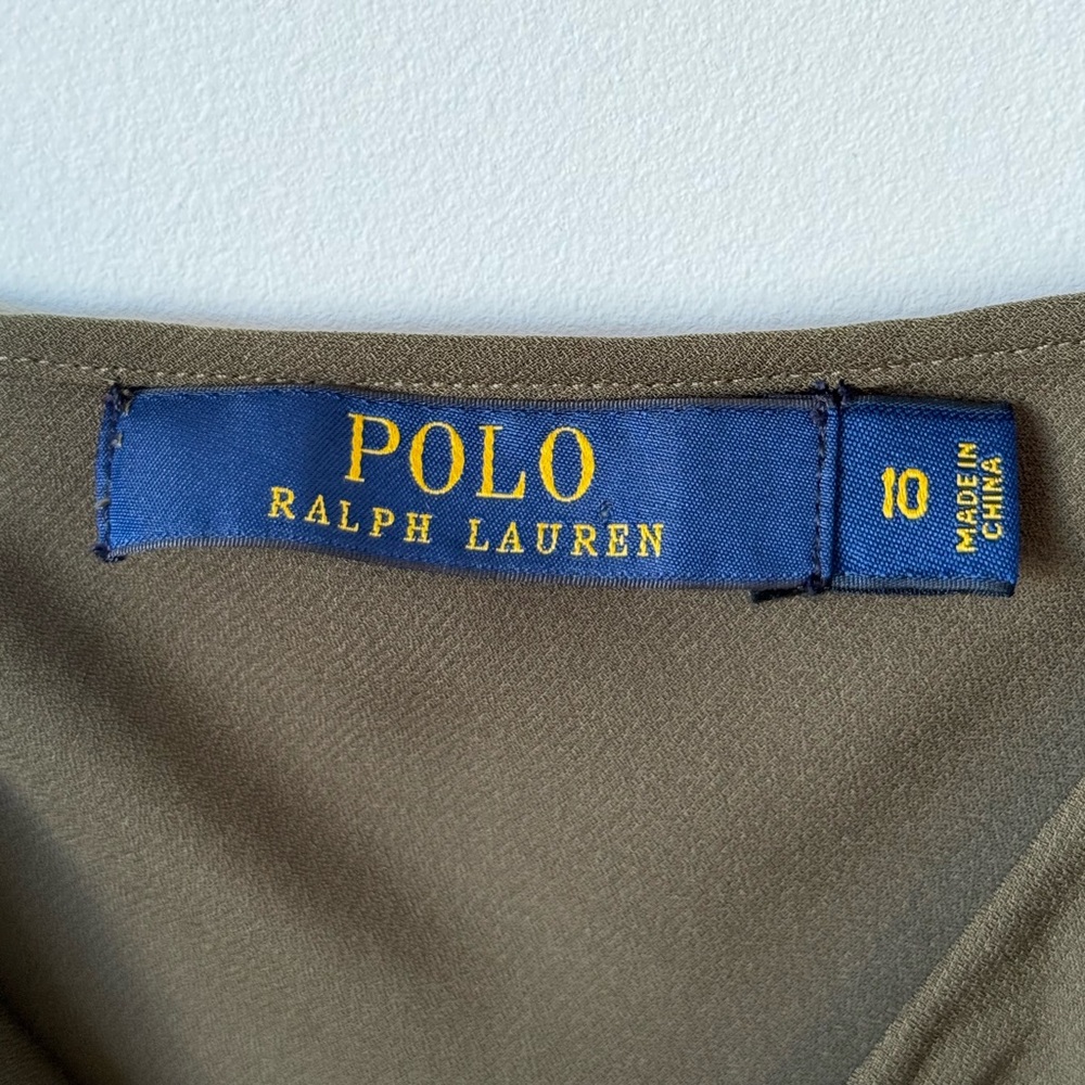 Ralph Lauren Army Green Dress - Size 10 - Picture 9 of 9